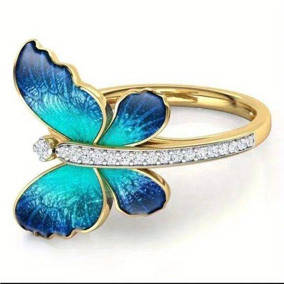 Creative Butterfly Ring sz 7 - Picture 3 of 7